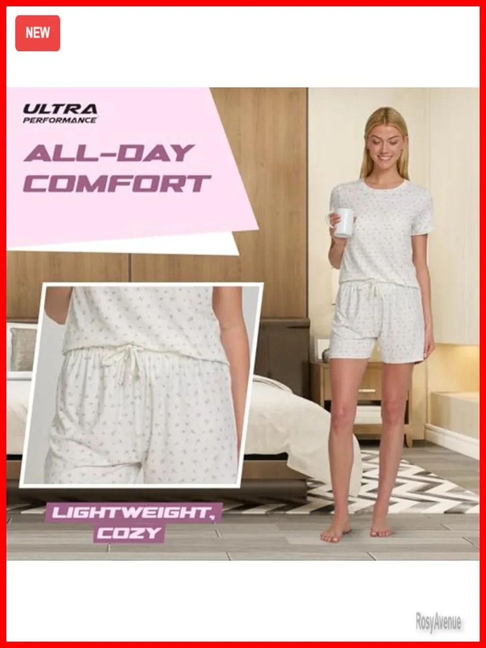 Women's 2-Piece Pajama Set - Short Sleeve Tee & Shorts - Soft Stretch